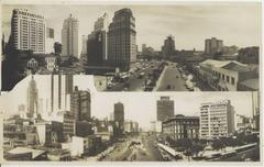Partial views of Anhangabaú Valley in São Paulo, Brazil