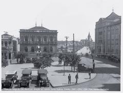 View of Largo de São Bento square with historical buildings in São Paulo, Brazil