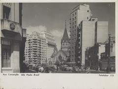 Historic street view in São Paulo, Brazil by Werner Haberkorn