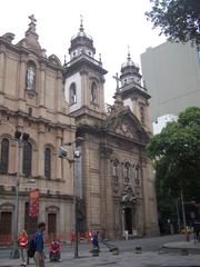 Façades of the Old Cathedral of Rio and Church of Terceiros do Carmo in Rio de Janeiro, Brazil