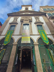 Facade of Igreja de Nossa Senhora da Lapa dos Mercadores church in 2023