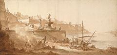 La Fontana Nuova Neptune's Fountain at Valletta's Grand Harbour in 1664