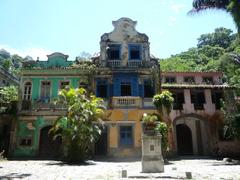 Largo do Boticário square in Rio de Janeiro with colonial houses and cobblestone street