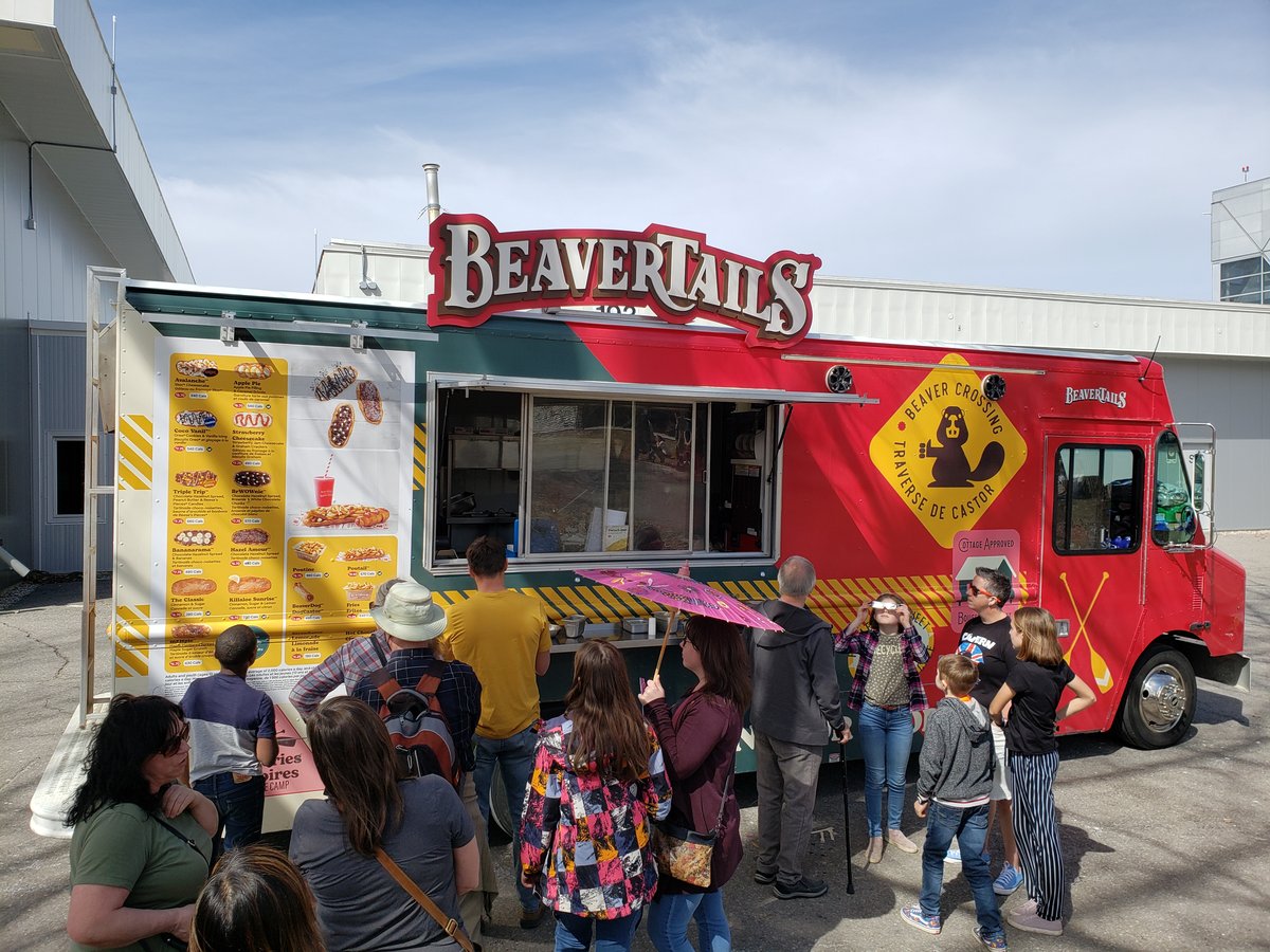 BeaverTails food truck at Canada Aviation and Space Museum during April 8, 2024 solar eclipse viewing event