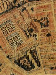 Convent de Sant Francesc de València in 1704 according to Tosca's plan