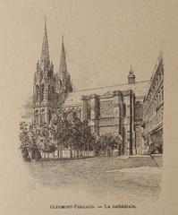 Historic illustration of Clermont-Ferrand city from Fernand Bertaux's Les Grandes Villes de France