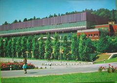 Vintage postcard of Tivoli Hall in 1966 showing the iconic façade and street view
