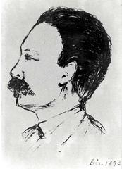 Drawing of José Martí by Bernardo Figueredo Antúnez, 1892