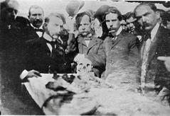 Exhumation of José Martí's remains for relocation to his mausoleum at General Cemetery of Santiago de Cuba in 1907