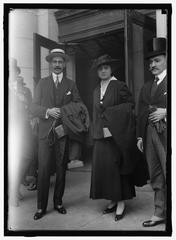 Historical photograph of Cuban War Mission to the U.S. featuring General Jose Martin, his wife, and Dr. DeCespedes, Minister to the U.S.