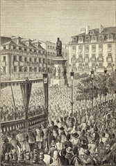 Unveiling ceremony of Luís de Camões monument in Lisbon 1867