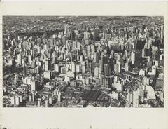 Aerial view of downtown São Paulo, Brazil with high-rise buildings and urban landscape