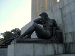 Monument to Ramos de Azevedo allegorical sculpture in São Paulo Brazil