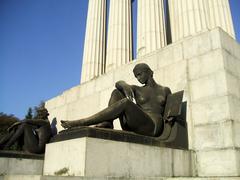 Monument to Ramos de Azevedo allegorical sculpture representing Painting in São Paulo Brazil