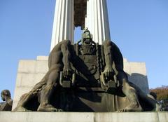 Monument to Ramos de Azevedo allegorical statue representing Work in São Paulo Brazil