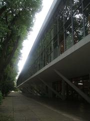 Front view of Museu Afro Brasil in Parque do Ibirapuera, São Paulo