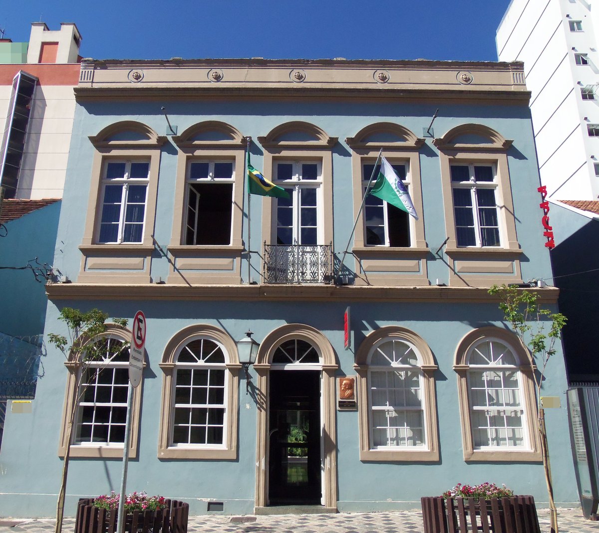 Facade of Museu Alfredo Andersen in Curitiba, Brazil