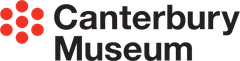 Canterbury Museum logo featuring stylized letters and emblem