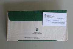 Stamped envelope from Palácio da Abolição