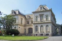 Facade and garden of Palácio Campos Elíseos in Campos Elíseos neighborhood, São Paulo