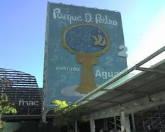 Parque Shopping D. Pedro entrance with modern architecture and green landscaping