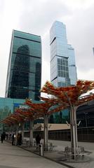 Moscow International Business Center skyline with modern skyscrapers