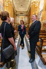 U.S. Secretary of State Michael R. Pompeo and Mrs. Susan Pompeo visiting the Sistine Chapel in Vatican City