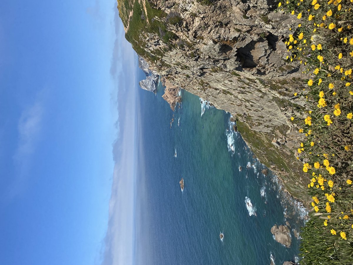 View of Pedra da Ursa rock formation in a protected natural area in Portugal