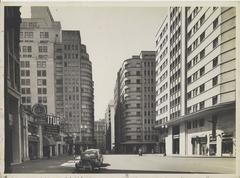 Partial view of Dom José Gaspar and Marconi streets in São Paulo, Brazil