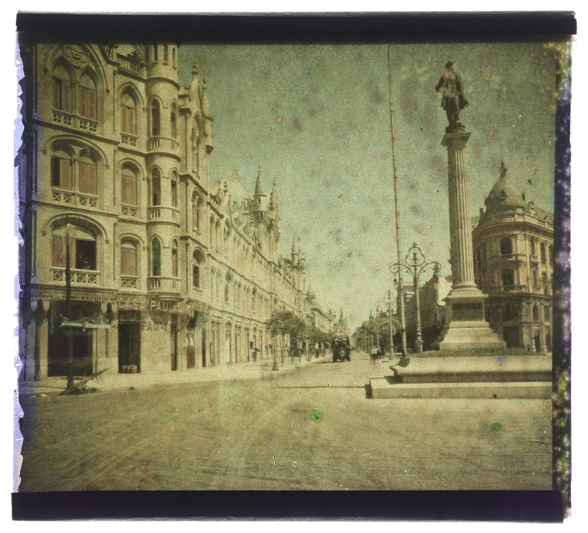 Historic view of Avenida Rio Branco taken from Largo da Prainha (now Praça Mauá) in Rio de Janeiro