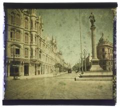 Historic view of Avenida Rio Branco taken from Largo da Prainha (now Praça Mauá) in Rio de Janeiro