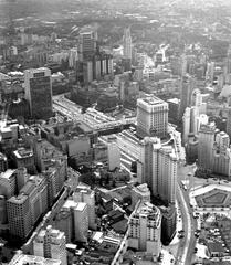 Aerial view of Anhangabaú Valley in São Paulo