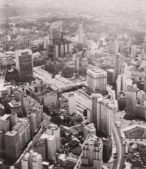 Aerial view of Anhangabaú Valley in São Paulo, Brazil
