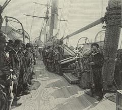 Prisoners of the January 31 riot aboard the transport ship India
