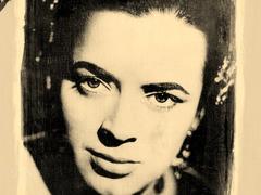 Portuguese Fado singer portrait expressing sorrow and nostalgia