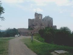 Hollókő castle scenic view with stone walls and surrounding greenery