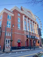 The Tabernacle concert venue exterior in Atlanta, Georgia at dusk
