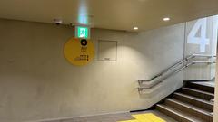 Osaka Metro Dobutsuen-mae Station platform with train in Japan