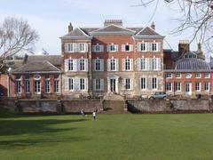 Back view of York House in Twickenham with gardens and historic architecture