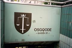 Old tiled entrance sign at Osgoode subway station Toronto 1999