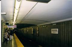 Interior of Osgoode TTC station looking south towards St. Andrew TTC station in Toronto