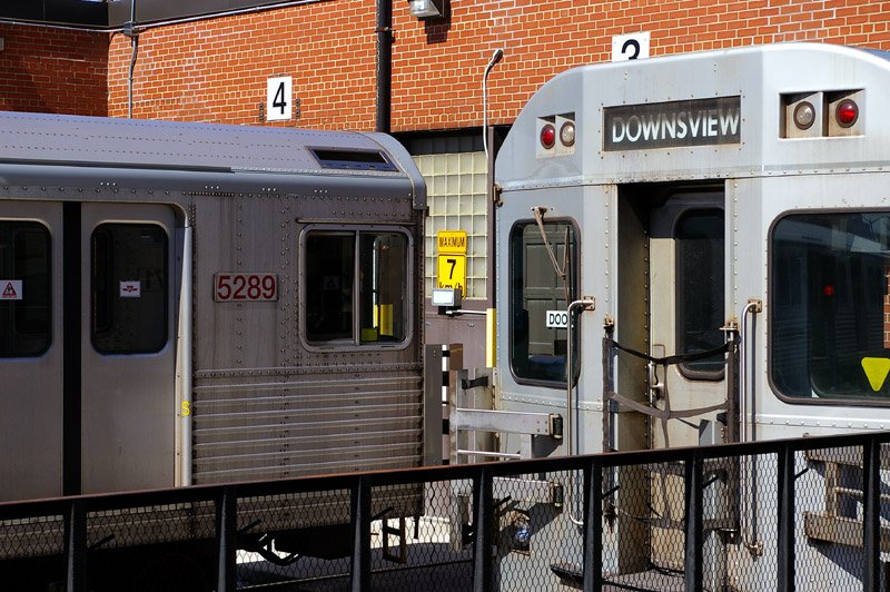 Streetcar at Davisville Station in Toronto ON