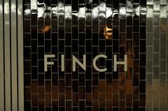 Finch Subway Station platform with modern design and signage