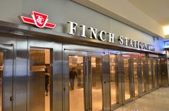 Finch TTC Station North America Centre entrance exterior view