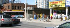 TTC Finch Station Pemberton Avenue exit with staircase and buildings