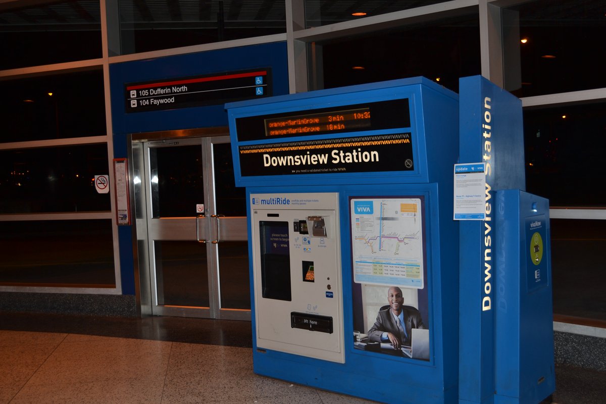 VIVA transit stop inside Downsview TTC station