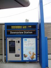 Downsview Vivastation at Toronto Transit Commission's Downsview station in North York, served by Viva Orange buses on Viva bus rapid transit line