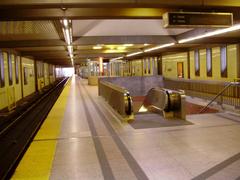 Toronto Transit Commission's Wilson subway station platform in North York, Ontario