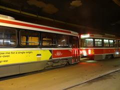 TTC streetcars at St Clair West station in Toronto