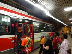 TTC streetcars at St Clair West station in Toronto